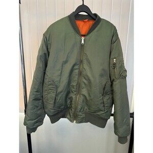 Men’s Tru-Spec Intermediate Flyers Green Bomber Jacket Reversible Size XL *Read*